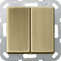 Выключатель кнопочный без рамки Gira ClassiX 2-кл. бронза